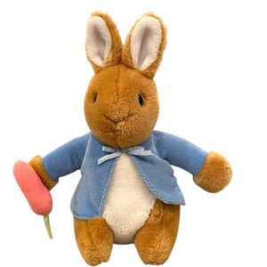 Eden Beatrix Potter Peter Rabbit Bunny with Carrot Plush Stuffed Animal 7"